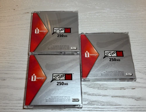 3 Pack Iomega 250mg 2 Pack Zip Disc - Brand New - Opened Package