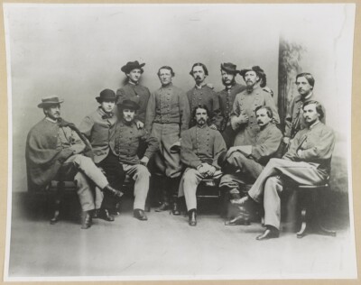 8'' x 10''  1861 Photo Group portrait showing Col. John Singleton Mosby