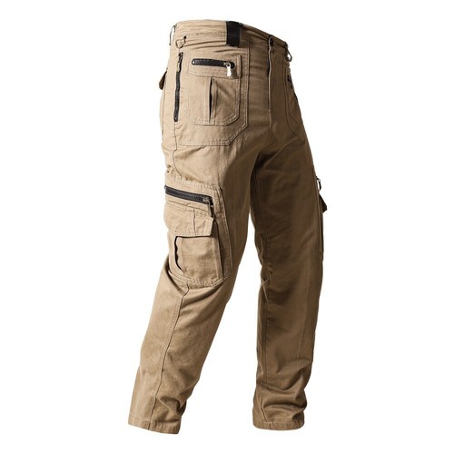 Trousers Men Loose Straight Spring Large-sz Casual Pants Multi-pocket 100%cotton
