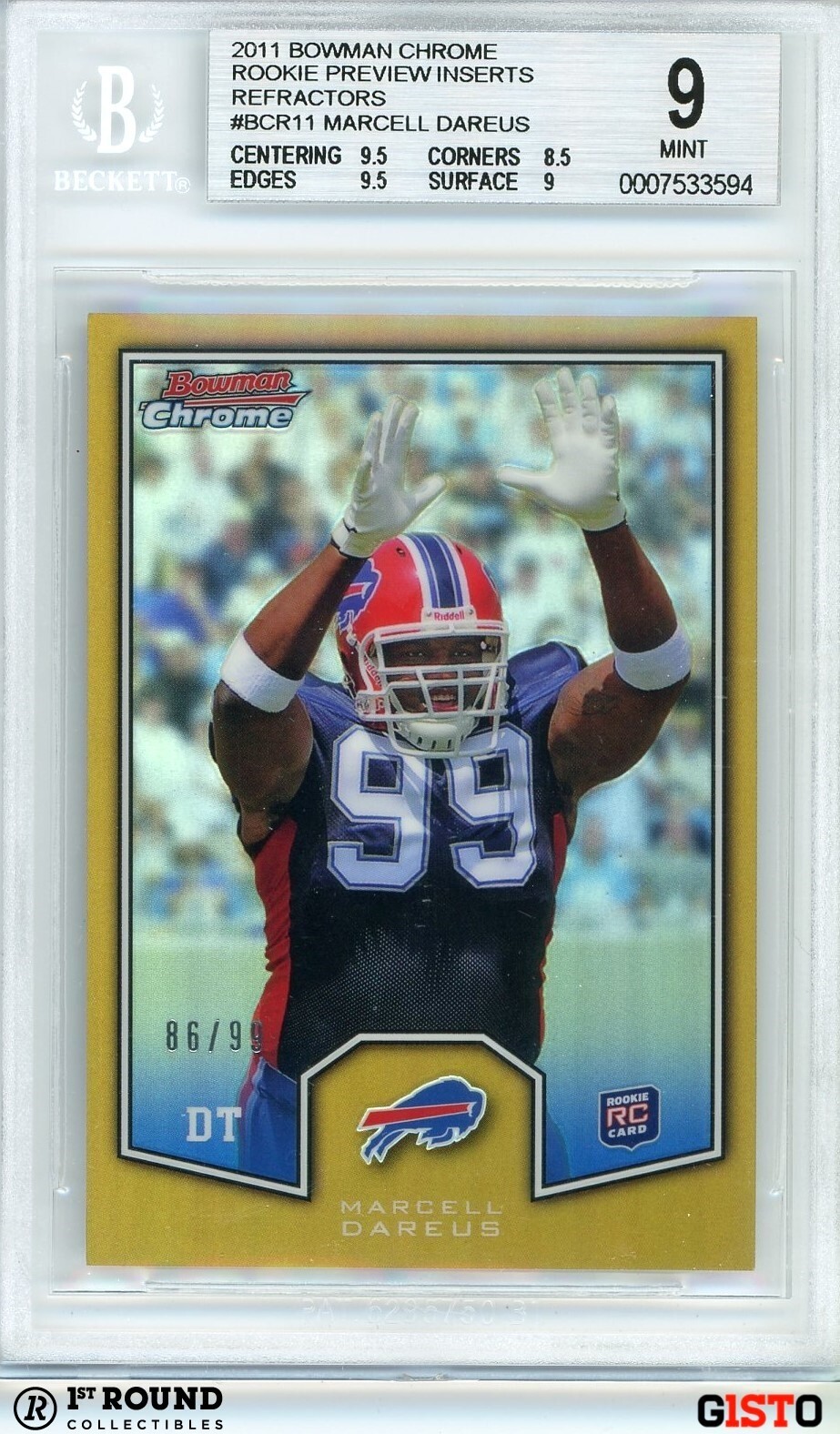 Marcell Dareus Bowman Chrome Rookie Preview #BCR11 Refractor