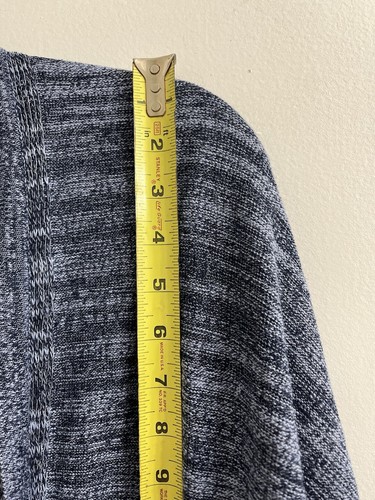 Cardigan donna Pure Jill grande misto lino maglione lungo blu Lagenlook Coastal - Foto 4 di 9