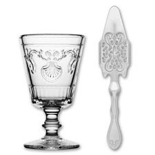 1x La Rochere Absinth Glas Versailles 200ml + 1x Absinth Löffel Antique