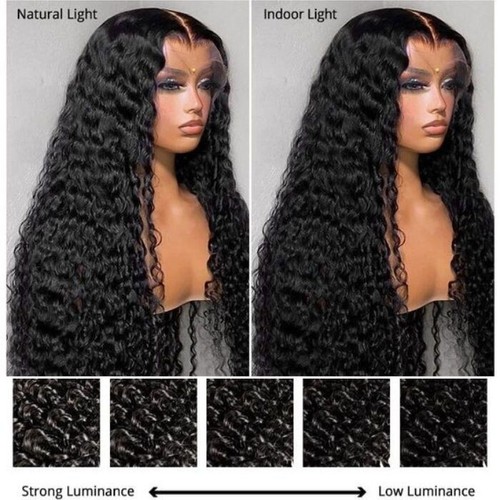 30 Inch Brazilian Raw Virgin Hair 13x6 13X4 Natural Deep Wave Glueless Frontal H - Picture 5 of 6