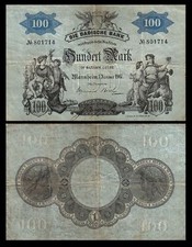 100 Gulden - Badische Bank Ausgabe 1907 - Reproduktion