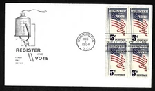 #1249 5c Register and Vote  - House of Farnam FDCB4
