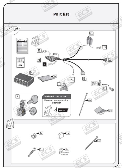 ECS 13 Pin Towbar Caravan Wiring Kit for KIA Niro SUV 2016 for sale