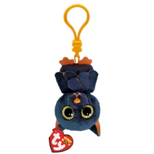 TY BEANIE BOO CLIP - NYX 3" Plush Halloween Bat Key Chain NEW