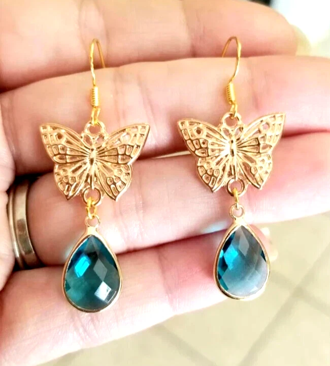 Butterfly earrings 2024 14k gold