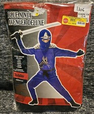 Blue Ninja Avenger Deluxe- Halloween Costume- Size: 2T-4T-New-RRR Halloween Kids