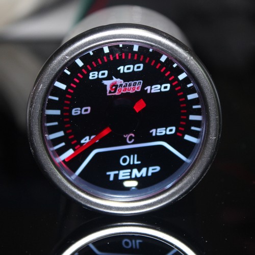 Pointer 2" 52mm Car Universal Smoke Len LED Oil Temp Temperature Gauge Meter HC - Picture 2 of 7