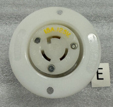 Hubbell Hbl4715c 15A Flanged Twist-Lock Receptacle 2P 3W 125Vac