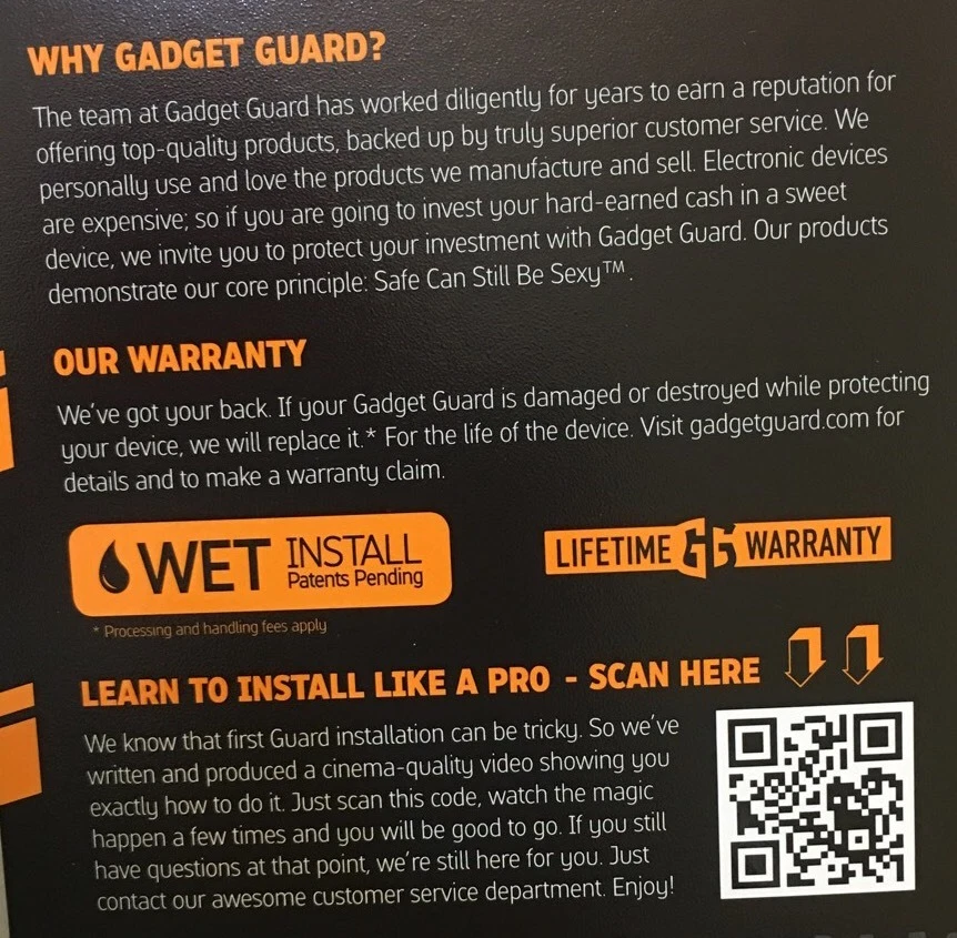 Protector de pantalla Gadget Guard PELÍCULA para Samsung Galaxy S7 Edge - Edición Original Foto 3 de 4