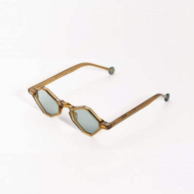 Kyme Willow Sonnenbrille Col 03 44 24 145 Olive Transparent Aquamarine lens