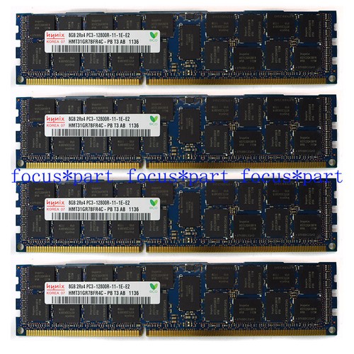 New Hynix 64GB 8x8GB PC3-12800R DDR3-1600Mhz 2Rx4 REG ECC Server Memory RAM - Picture 2 of 7
