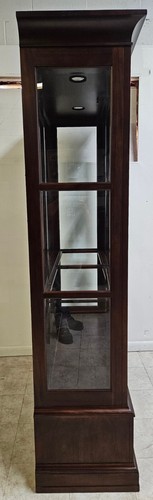Ethan Allen Brighton Mahogany China Cabinet Breakfront Hutch Display Zebra Wood - Picture 18 of 18