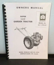 Sears Roebuck David Bradley Super Power Owners Manual Walking Tractor 917.575112