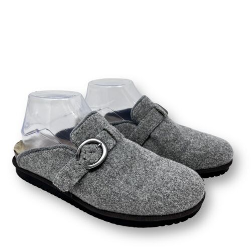 Naturalizer Women's Becks Loafer Gray Wool Mule Flat Clog Shoes Size 8 - Picture 1 of 10
