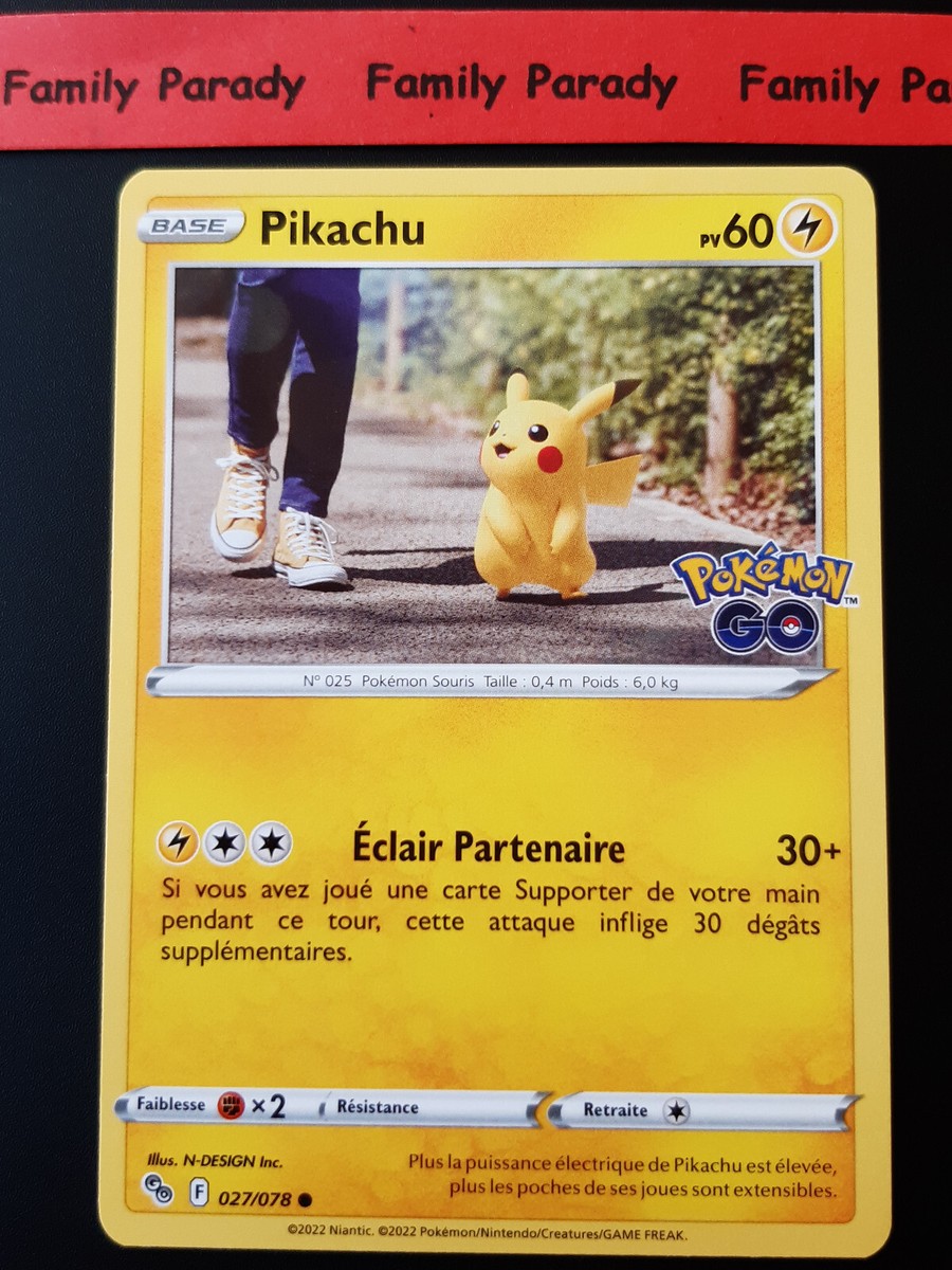 Pikachu Pv 60 - 027/078 - Carte Commune - Épée et Bouclier - Pokémo