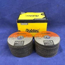 Set of 50: Robtec White Aluminum Oxide Steel Cut Off Wheels 3" X 1/16" X 3/8"