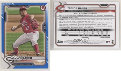 2021 Bowman Blue Border /150 Trevor Bauer #9