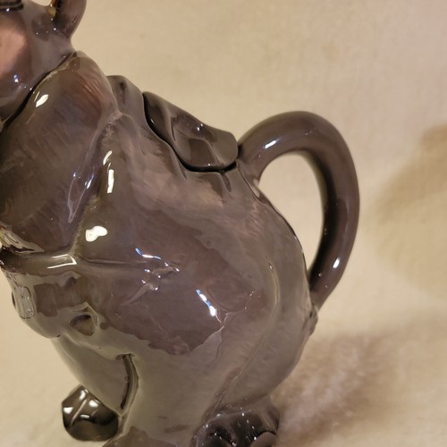 Blue Sky Clayworks 8 Inch Tall Hippo Tea Coffee Pot. Lynda Cornell - Picture 4 of 15