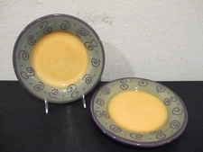 (2) Tabletops Unlimited Ambrosia Hand Painted Salad Plates 8 5/8"