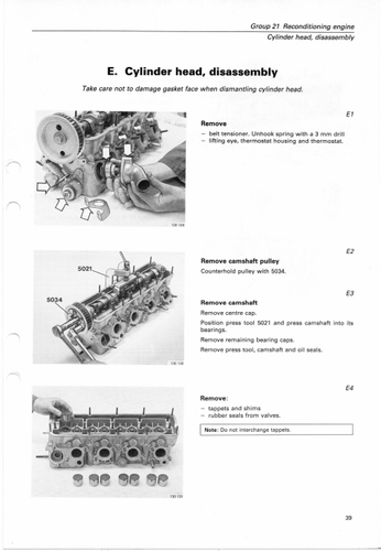 * Volvo 740 760 B19 B23 Engine Workshop Manual TP30695/1 1984 Reprint - Picture 8 of 12