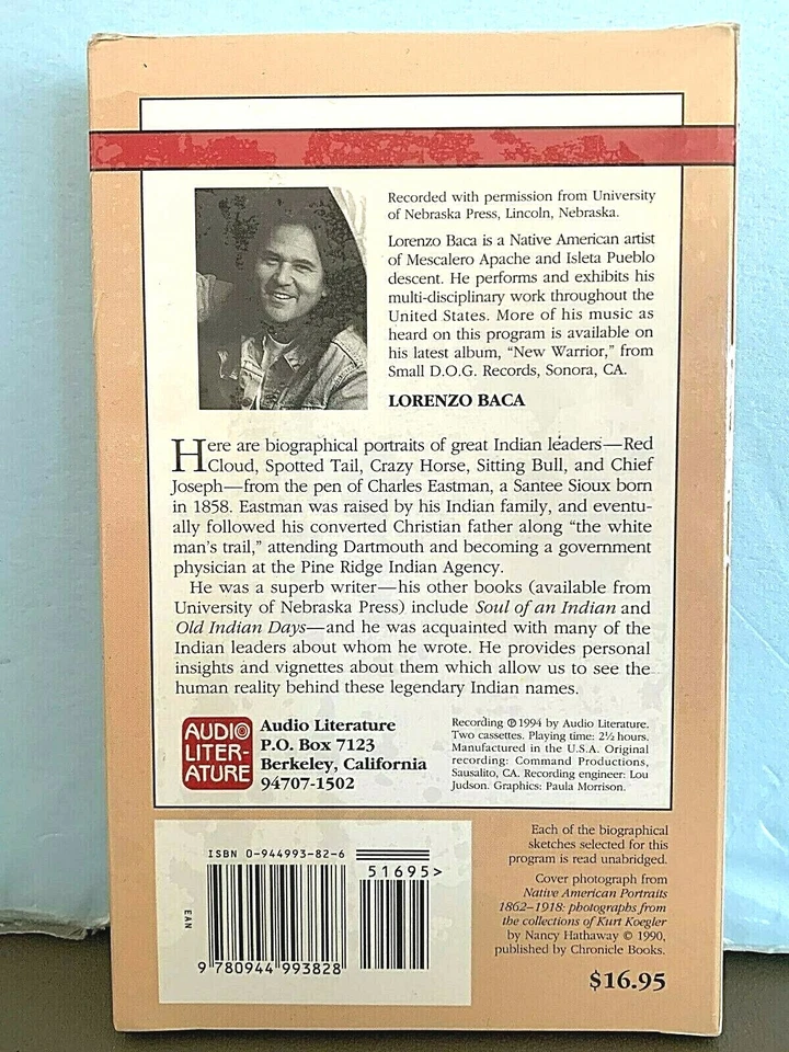 New! Indian Heroes & Great Chiefs-Charles Eastman-2 Audio-Native American Indian - Image 2 of 2
