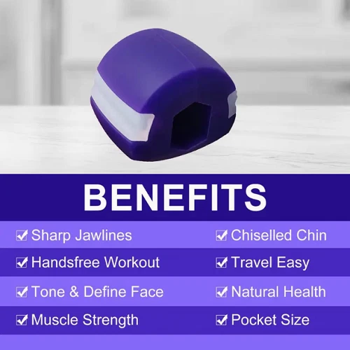 3PCS Jawline Exerciser Mouth Exercise Fitness Ball Neck Face Jaw Trainer Toning