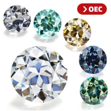 OEC Old European Cut Round Moissanite VVS Excellent Loose Stone with Certificate
