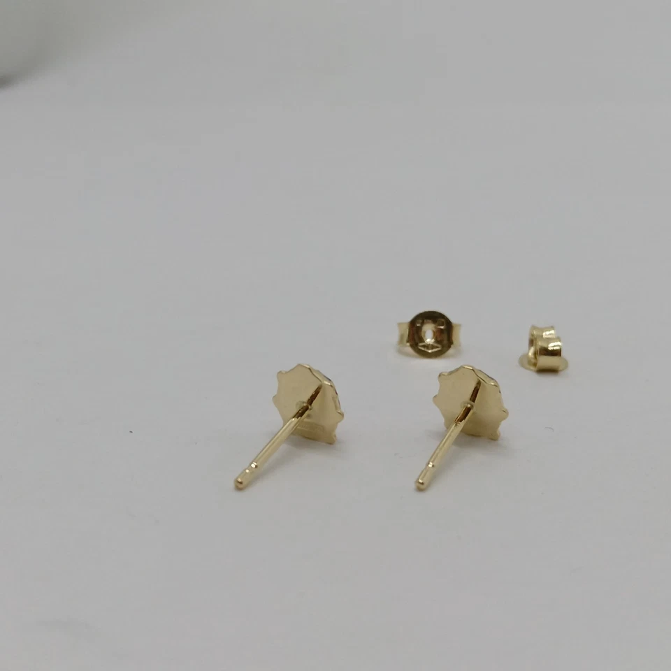 ORECCHINI A BOTTONE COCCINELLA SMALTATA IN ORO GIALLO 18KT 1,1 GRAMMI (7433) - Immagine 4 di 4