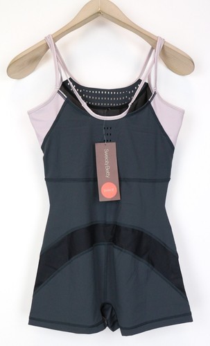 SWEATY BETTY Dance Womens Jumpsuit XS/S Grey Purple One Piece Leotard - Picture 2 of 7