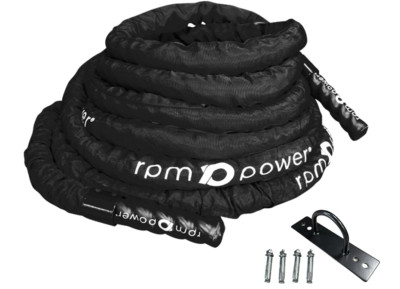 RPM Power Battle Rope - Leistungsstarker Cardio- & Kraftaufbau Fitness Stahlanker
