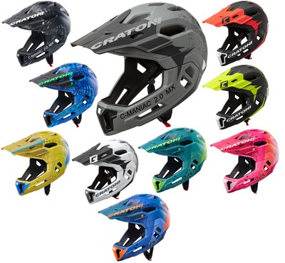 Cratoni C-Maniac 2.0 MX Fullface Downhill BMX Fahrradhelm Kinnbügel Bikeparkhelm