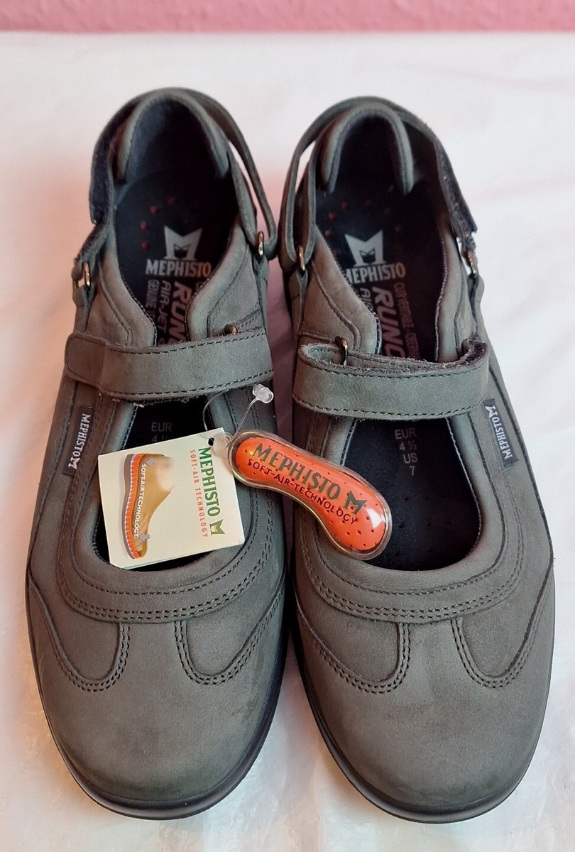 MEPHISTO RUNOFF AIR JET SYSTEM GREY LEATHER LADIES SHOES