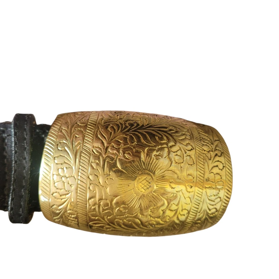 Cinturón de gamuza Streets Ahead con hebilla dorada para mujer mediano diseñador hecho en EE. UU. 42340 Foto 4 de 4