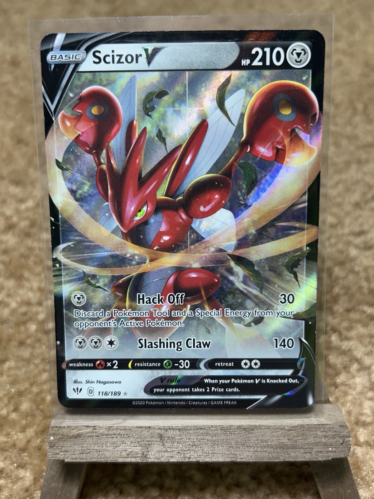 Pokemon Scizor V 118/189 Ultra Rare Holo Darkness Ablaze NM/M