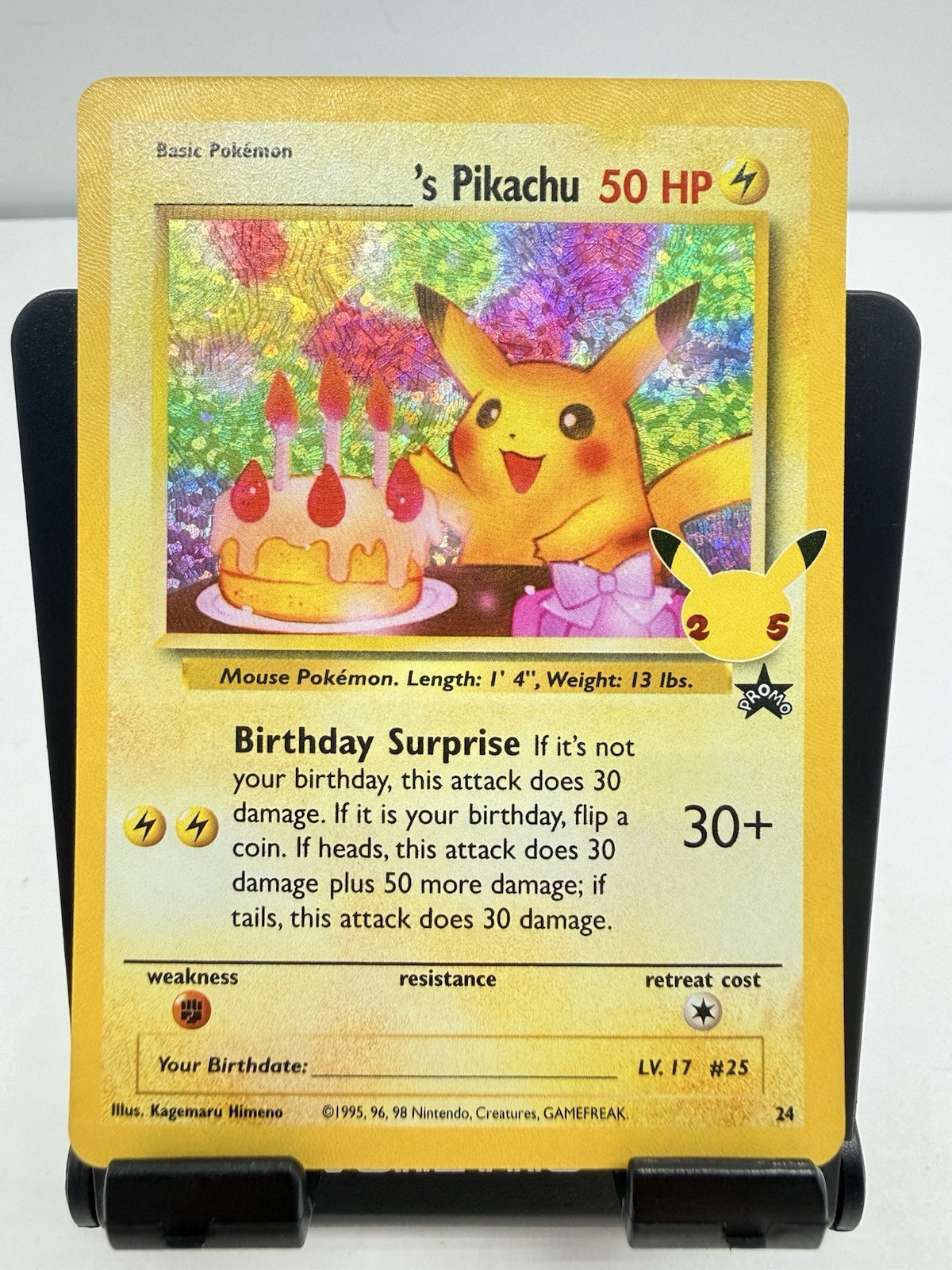 Birthday Pikachu 2021 Celebrations: Classic Collection #24 Holo