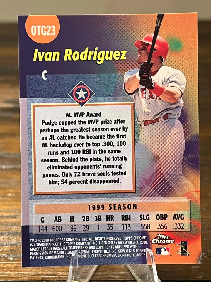 2000 Topps Chrome #OTG23 Ivan Rodriguez Titans of the Game Texas Rangers - Image 2 of 2