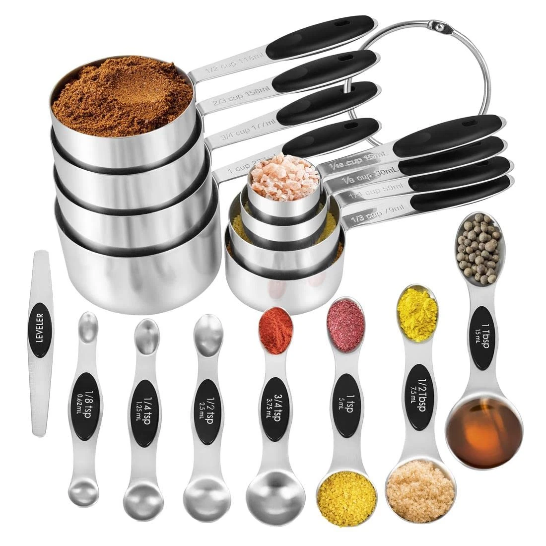 16 Pieces Measuring Cups and Magnetic Measuring Spoons Set Stainless Steel,8 Mea
Opens in a new wind