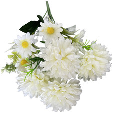 Image of Single Stem Chrysanthemum Bouquet 7-branch Design 4 Large And 3 Small Heads