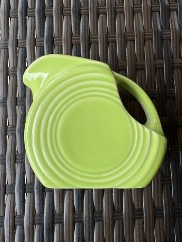 Fiesta chartreuse Ceramic Mini Disk Pitcher Glossy Pottery HLC