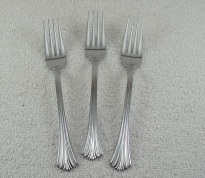 Neptune Dinner Fork Lot of 3  Washington Forge Stainless Korea