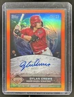 2024 Topps Pro Debut Dylan Crews Future Cornerstones Auto Orange Foil #/25