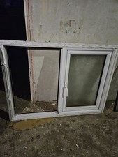 Used uPVC Double Glazed Window With Obscured Glass And Side Open Window