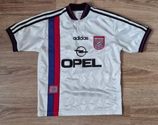 Bayern Munich Away football shirt 1996  1998 Adidas Opel jersey rare vintage