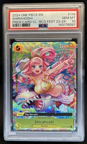 2023-24 One Piece Bandai Game Fest Shirahoshi Promos #OP03-116 PSA 10 GEM MINT