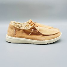 Hey Dude Shoes Womens 7 Brown Wendy Lightweight Casual Comfort Sparkling Rose