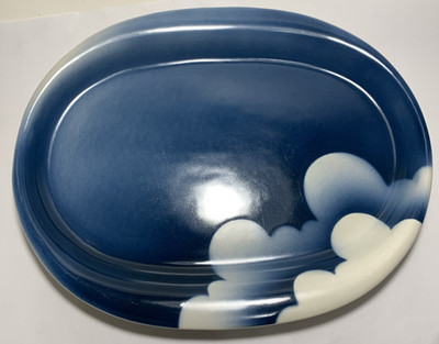 Super Rare Nikko Venture Cloudland Large Plates 1970 s Blue & White Set of Four