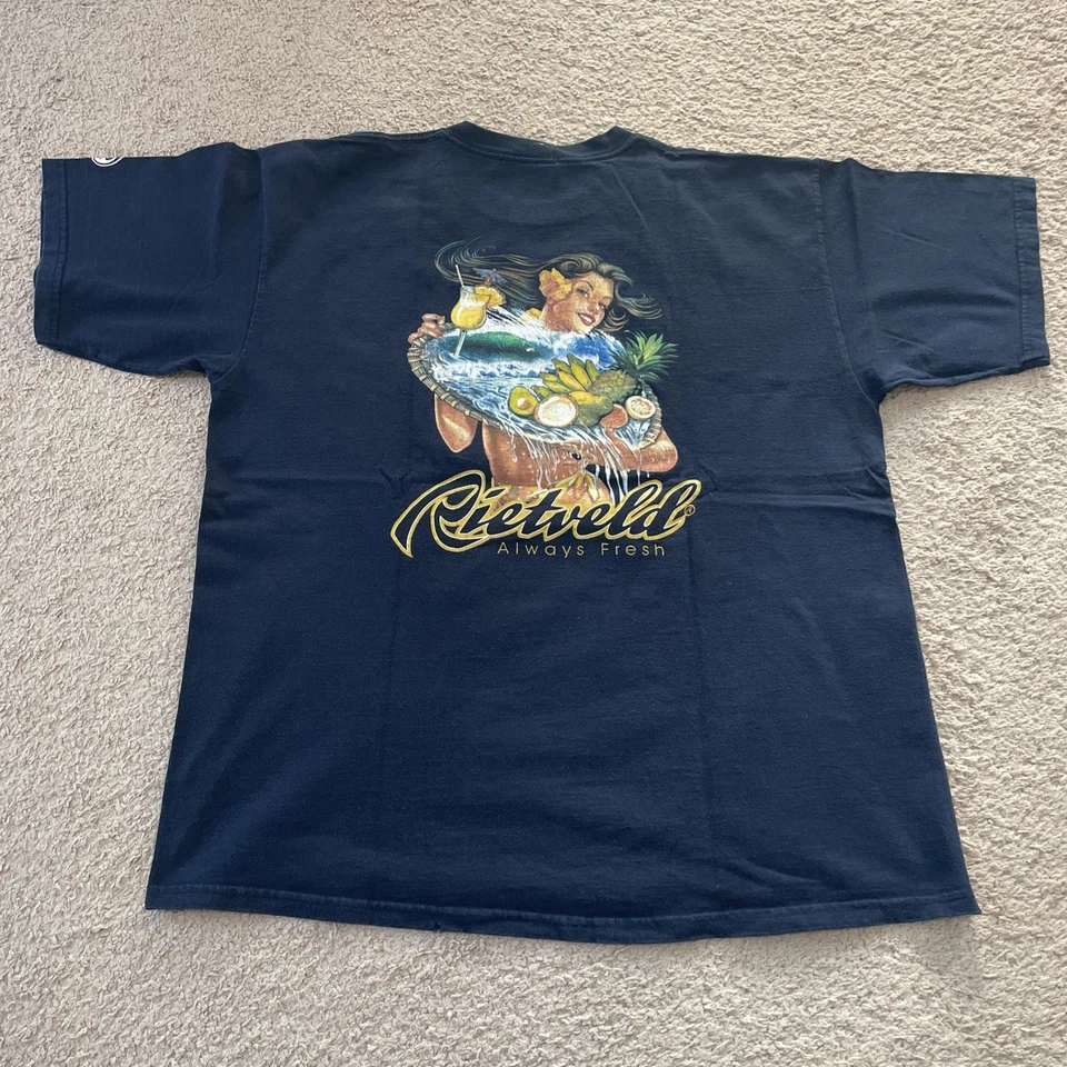 Camisa de Colección Rietveld Para Hombre Extra Grande, SIEMPRE FRESCA Bailarina Hawaiana. 00s Y2K. Foto 2 de 4